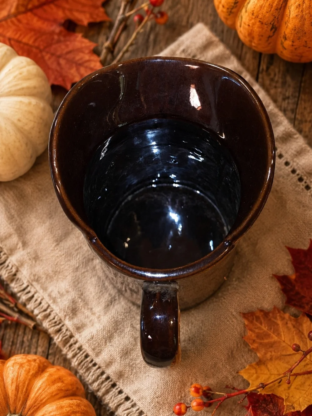 Batter Rooster Ceramic Pitcher - Brown
